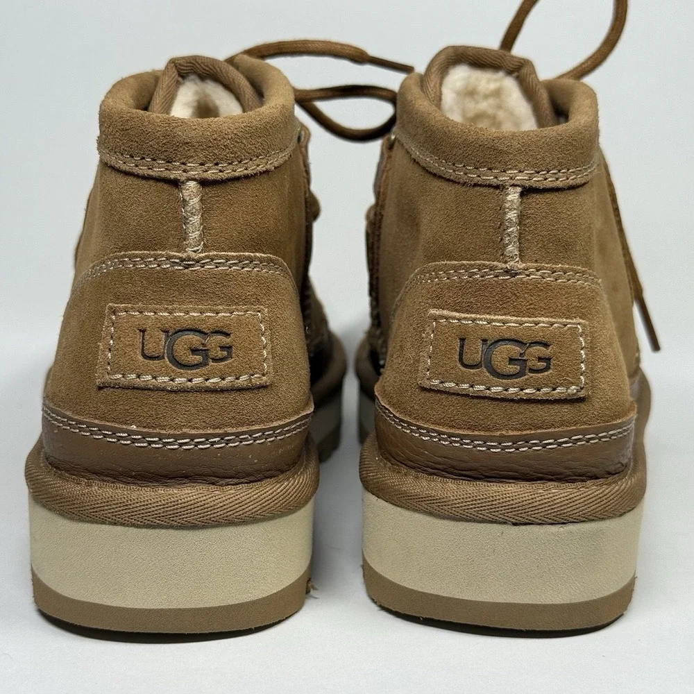 NEW UGG Men's Size 10 Brown Tan Suede Leather Hayden Mod Chukka Boots Lace‎ Up